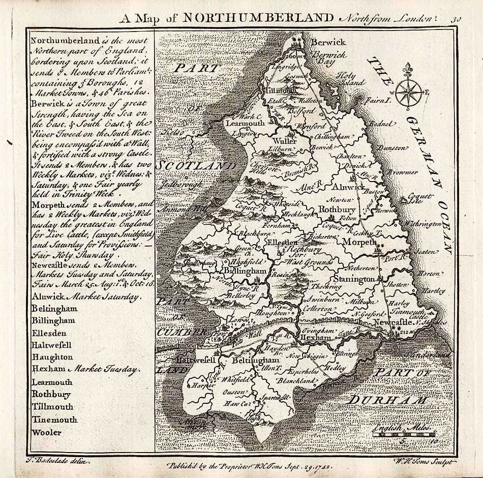 Northumberland in 1742