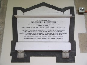 Memorial to Joseph Dickinson